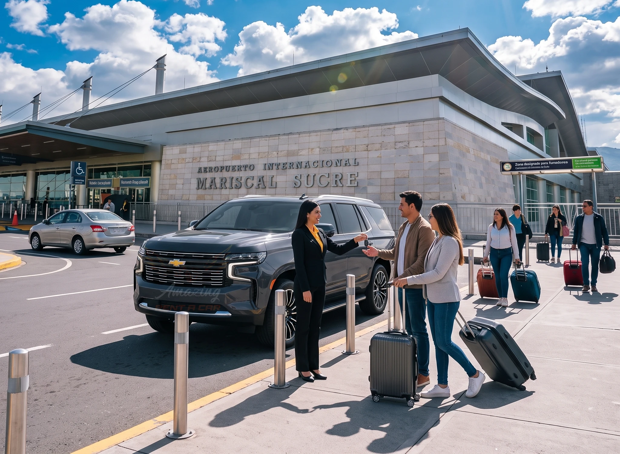 Entrega y recepción de auto en el aeropuerto de Quito